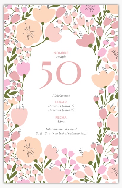 Un flores trigésimo diseño rosa verde para Cumpleaños