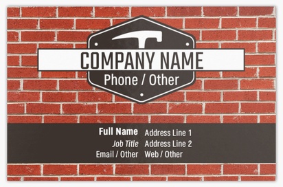 Design Preview for Design Gallery: Masonry & Bricklaying Ultra-Thick Business Cards, Standard (85 x 55 mm)