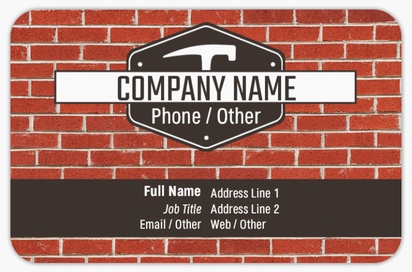 Design Preview for Design Gallery: Masonry & Bricklaying Rounded Corner Business Cards, Rounded Standard (85 x 55 mm)