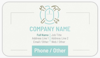 Design Preview for Computer & Software Sales Rounded Corner Business Cards Templates, Standard (3.5" x 2")