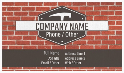 Design Preview for Design Gallery: Masonry & Bricklaying Natural Textured Business Cards