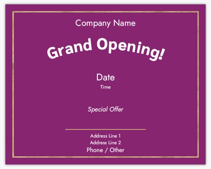 A grand opening now open purple pink design for Grand Opening