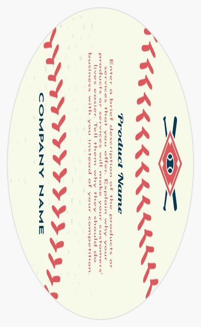 Design Preview for Design Gallery: Retro & Vintage Product & Packaging Labels, Oval  12.7 x  7.6 cm 