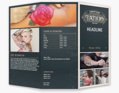 A tattoo shop tattoo artist black cream design for Events
