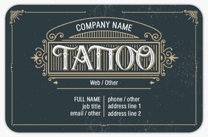 Design Preview for Design Gallery: Tattoo & Body Piercing Rounded Corner Business Cards, Rounded Standard (85 x 55 mm)
