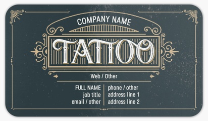 Design Preview for Design Gallery: Tattoo & Body Piercing Rounded Corner Business Cards, Standard (3.5" x 2")