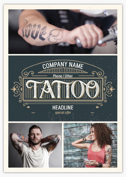 Design Preview for Design Gallery: Tattooing & Body Piercing Flyers, None A6