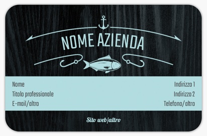 Anteprima design per Galleria di design: biglietti da visita con angoli arrotondati per mercati del pesce, Arrotondati Standard (85 x 55 mm)