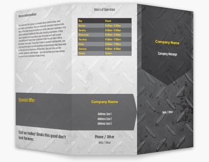 Design Preview for Welding & Metal Work Custom Brochures Templates, 8.5" x 11" Tri-fold