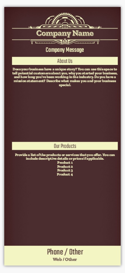 Design Preview for Design Gallery: Manufacturing & Distribution Rate Cards