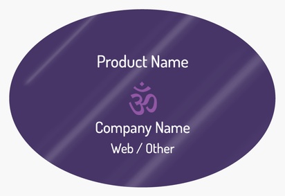 Design Preview for Design Gallery: Yoga & Pilates Product Labels on Sheets, Oval 7.6 x 5.1 cm