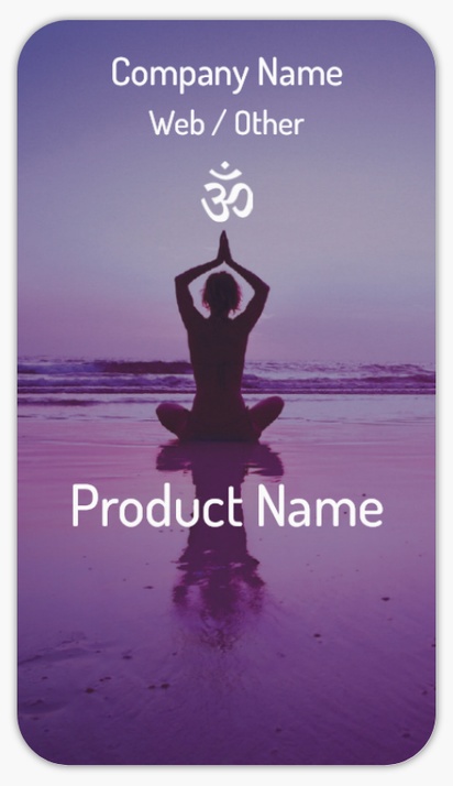Design Preview for Design Gallery: Yoga & Pilates Product & Packaging Labels, Rounded Rectangle  8.7 x 4.9 cm 