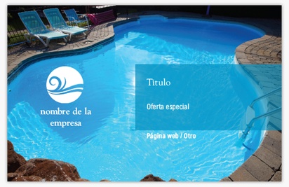 Un hoja empresa de piscinas diseño azul para Elegante