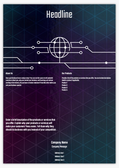 Design Preview for Design Gallery: Network Administration Flyers & Leaflets,  No Fold/Flyer A4 (210 x 297 mm)