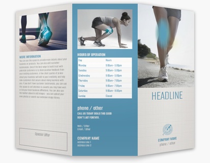 Design Preview for Design Gallery: Sports Medicine Custom Brochures, 8.5" x 11" Tri-fold