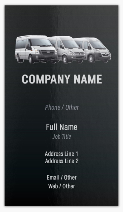 Design Preview for Mini Bus & Coach HIre Glossy Business Cards Templates, Standard (3.5" x 2")