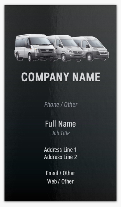 Design Preview for Design Gallery: Mini Bus & Coach HIre Standard Visiting Cards