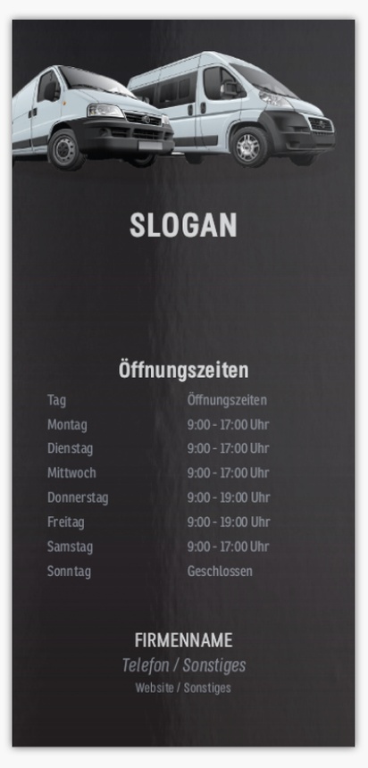 Designvorschau für Designgalerie: Flyer und Falzflyer Fahrzeuge & Transport,  Ohne Falz DL (99 x 210 mm)