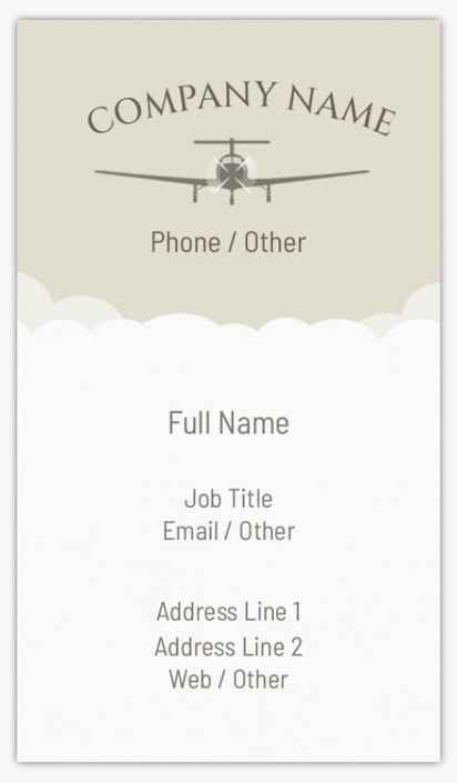 Design Preview for Design Gallery: Airlines Matte Visiting Cards, Standard (89 x 51 mm)