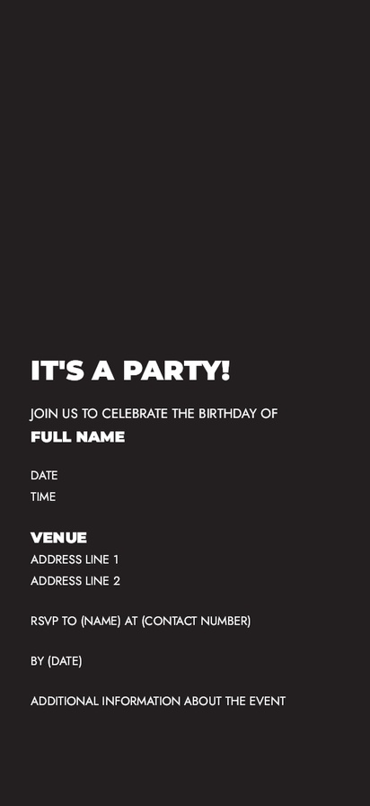 Design Preview for Design Gallery: Modern & Simple Invitations and Announcements, Flat 9.5 x 21 cm