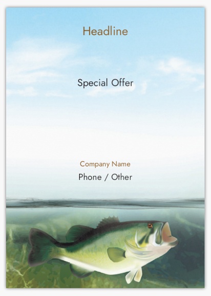 Design Preview for Design Gallery: Hunting & Fishing Flyers & Leaflets,  No Fold/Flyer A6 (105 x 148 mm)