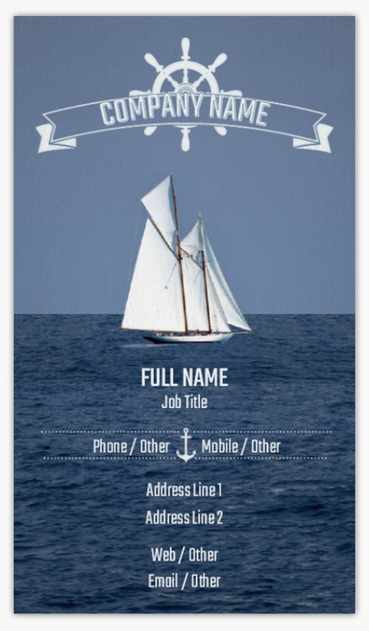 Design Preview for Design Gallery: Boats & Maritime Non-Tearable Visiting Cards