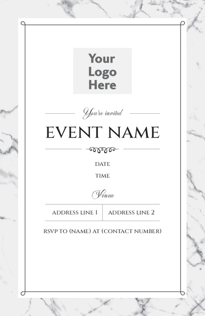 Design Preview for Templates for Business Invitations and Announcements , Flat 11.7 x 18.2 cm