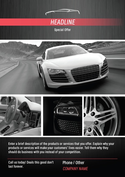 Design Preview for Design Gallery: Automotive & Transportation Flyers & Leaflets,  No Fold/Flyer A5 (148 x 210 mm)