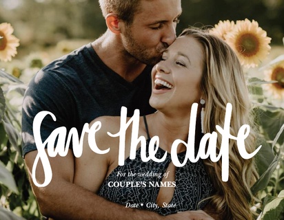 A logo typography cream design for Save the Date with 1 uploads