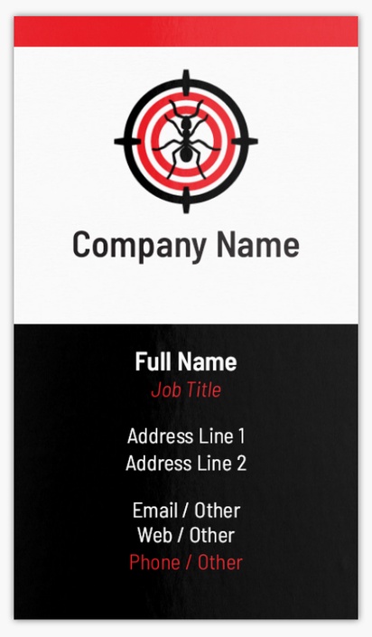 Design Preview for Design Gallery: Pest Control Glossy Visiting Cards, Standard (89 x 51 mm)