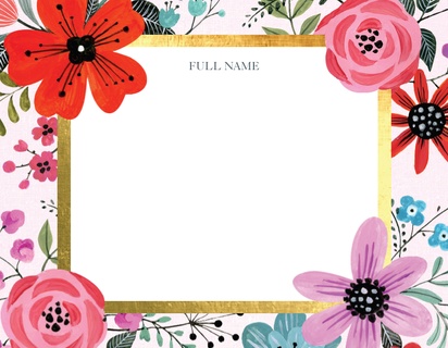 Design Preview for Templates for Floral Compliment Cards , Flat 10.7 x 13.9 cm