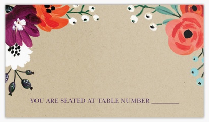 A table card la recepción de la señal brown white design for Wedding