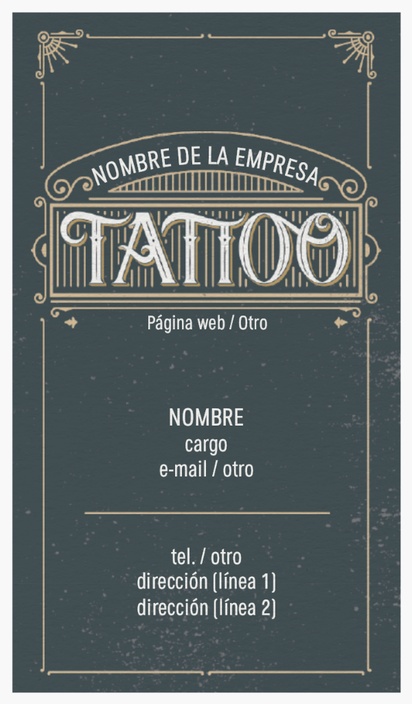 Un vertical tienda de tatuajes diseño negro gris para Arte y entretenimiento