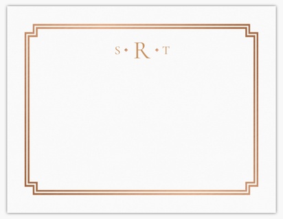 Design Preview for Design Gallery: Monograms Note Cards, Flat 10.7 x 13.9 cm