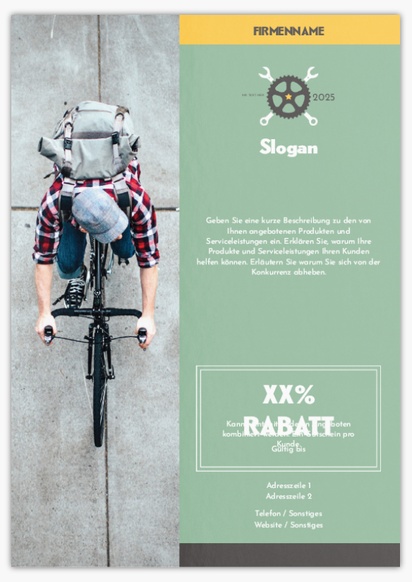 Designvorschau für Designgalerie: Flyer und Falzflyer Fahrradladen,  Ohne Falz A5 (148 x 210 mm)