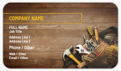 Design Preview for Building Construction Rounded Corner Business Cards Templates, Standard (3.5" x 2")
