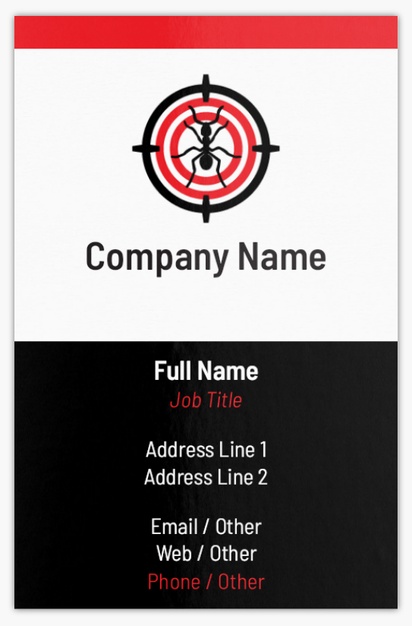 Design Preview for Design Gallery: Pest Control Ultra-Thick Business Cards, Standard (85 x 55 mm)