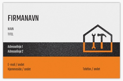 Forhåndsvisning af design for Designgalleri: Murer og tømrer Standardvisitkort, Standard (85 x 55 mm)