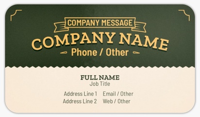 Design Preview for Butcher Shops Rounded Corner Business Cards Templates, Standard (3.5" x 2")