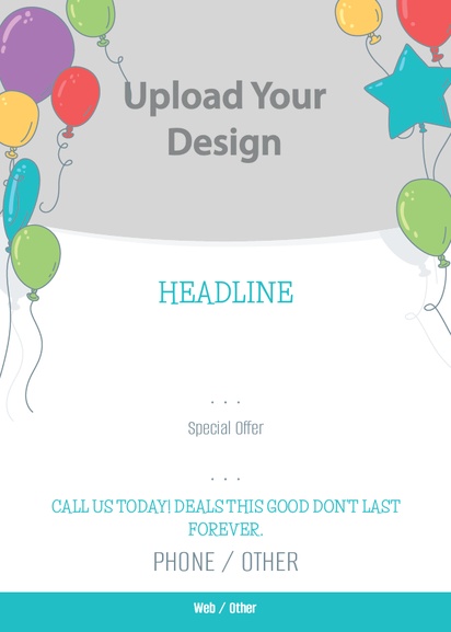 Design Preview for Design Gallery: Birthday Flyers & Leaflets,  No Fold/Flyer A6 (105 x 148 mm)