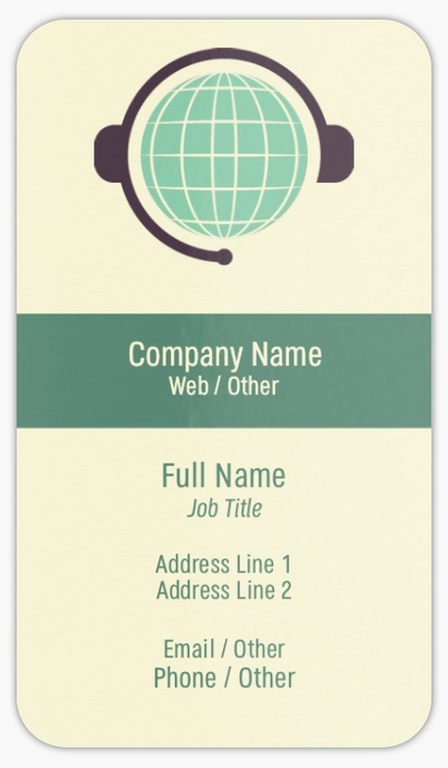 Design Preview for Secretarial & Administrative Services Rounded Corner Business Cards Templates, Standard (3.5" x 2")