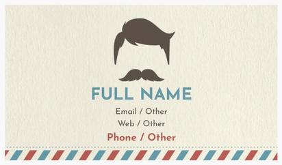 Design Preview for Design Gallery: Barbers Natural Textured Business Cards