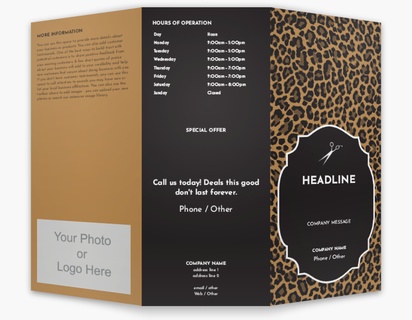 Design Preview for Hair Salons Custom Brochures Templates, 8.5" x 11" Tri-fold