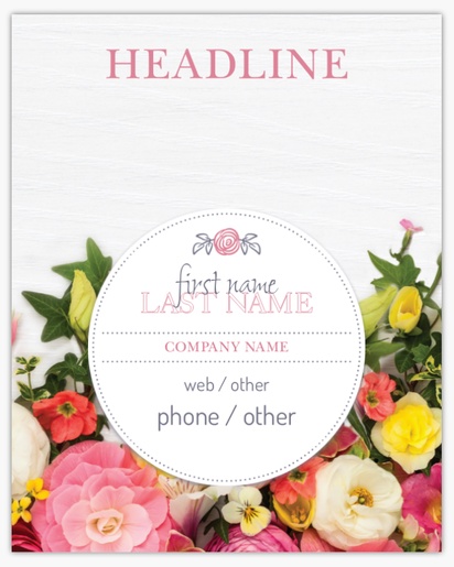 A vertical feminine white pink design for Events