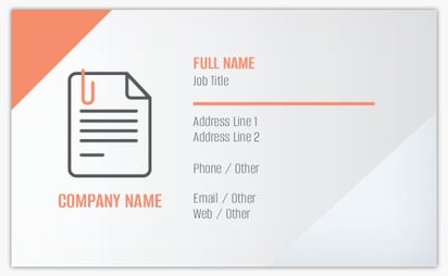 Design Preview for Design Gallery: Secretarial & Administrative Services Standard Business Cards, Standard (91 x 55 mm)