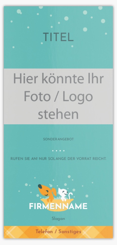 Designvorschau für Designgalerie: Flyer und Falzflyer Tiere,  Ohne Falz DL (99 x 210 mm)