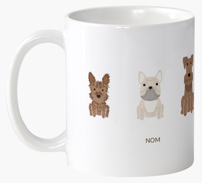 Aperçu du graphisme pour Galerie de modèles : mugs personnalisés pour animaux