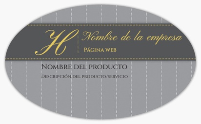 Vista previa del diseño de Galería de diseños de etiquetas para productos en hoja para elegante, Ovalada 12,7 x 7,6 cm