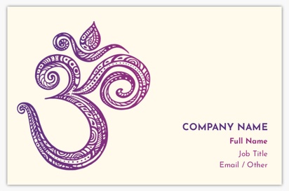 Design Preview for Design Gallery: Yoga & Pilates Textured Uncoated Business Cards