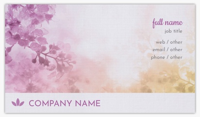 Design Preview for Beauty & Spa Linen Business Cards Templates, Standard (3.5" x 2")